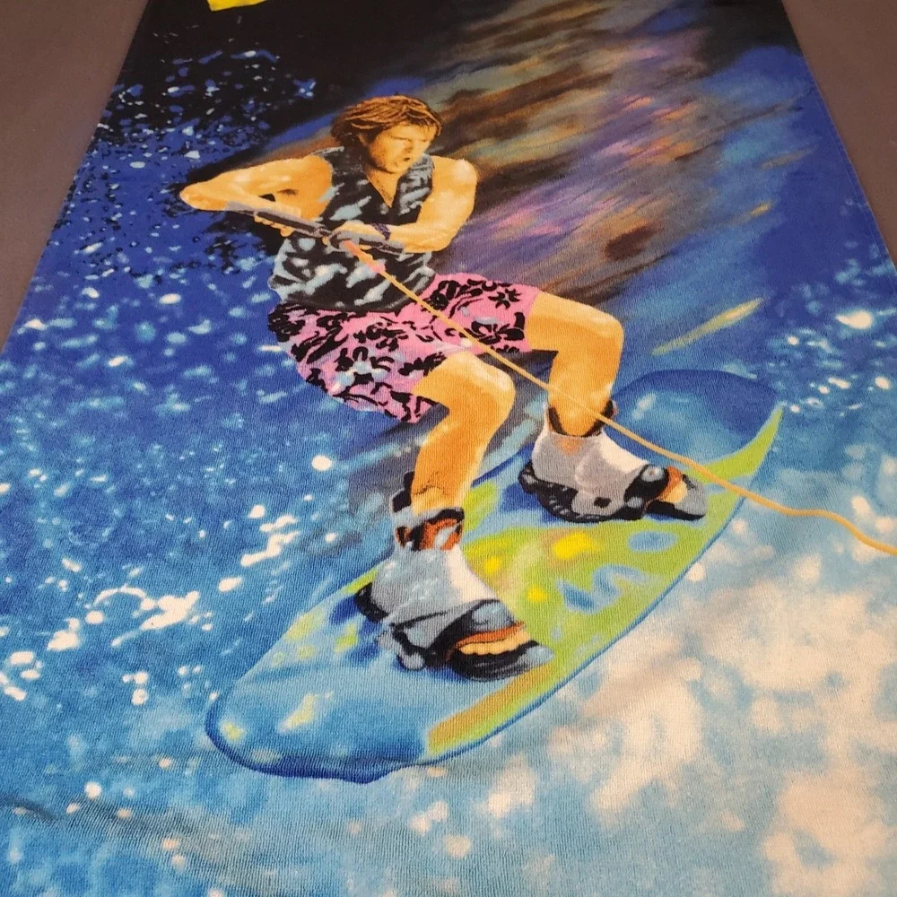 Vintage Wake Boarding‎ 100% Cotton Graphic Swimming Summer Beach Towel 28